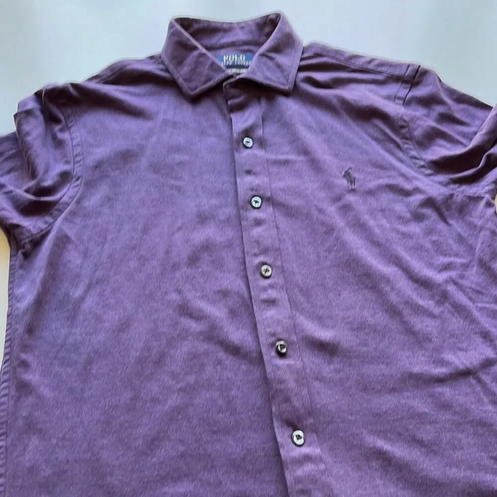 Polo Ralph Lauren Knit Dress Shirt Mens Large